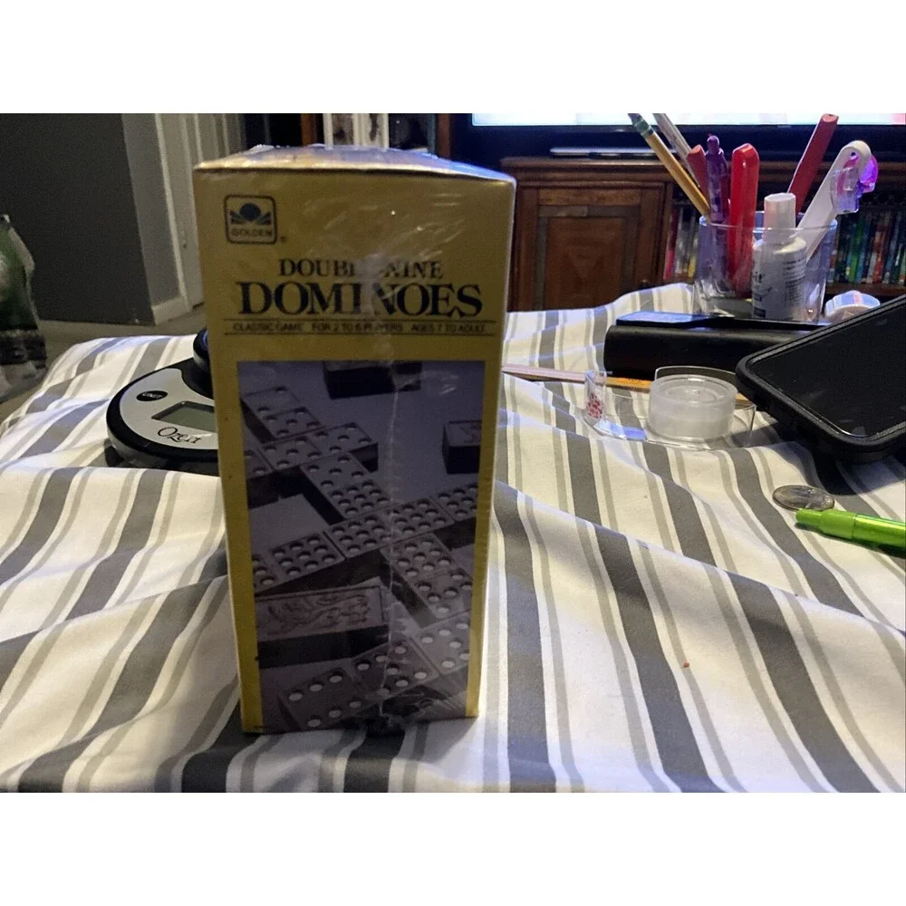 Double-Nine Dominoes by Golden 2-6 Players Ages 7 1989 Vintage New